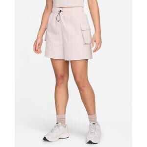 Nike Sportswear Essential Women's Woven High-Rise Shorts - M - Platinum‎ Violet